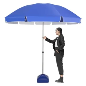 Outdoor Patio Umbrellas Customized Color Logo Printing for Sun Waterproof Beach Umbrella