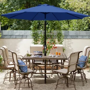 Outdoor Pool Umbrella Cafe Parasol Garden Umbrella Aluminum Table Center Pole Patio Umbrella