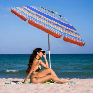 Outdoor Portable Folding Large Beach Parasol Sun Umbrella