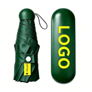 Outdoor Quality Custom Design Waterproof Windproof Sun Personal Capsule Mini Retractable 5 Foldable Umbrella in a case
