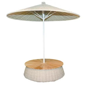 Outdoor Rattan Sun Umbrella for Courtyard, Bali, Beach, and Villa Use