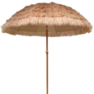 Outdoor Retro Hawaii Round Thatch Garden Umbrella Straw Grass Tiki Beach Umbrella