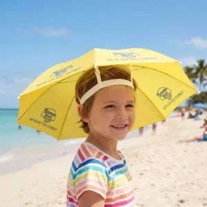Outdoor Silver-Coated Polyester Kids’ Umbrella with Mini Head and Logo Printing for Sun and Rain Protection