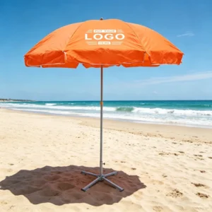 Outdoor Sturdy Frame Wind Resistant Sun Shade Beach Umbrella