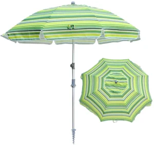 Outdoor Sunshade Integrated Sand Anchor Tilt Aluminum Beach Umbrella