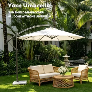 Outdoor Sunshade Umbrella Courtyard Banana Style Villa Garden Leisure Folding Umbrella