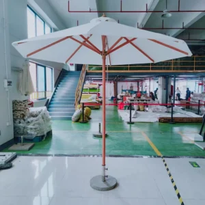Outdoor Sunshade Villa Balcony Garden Large Terrace Iron Center Pole Umbrella