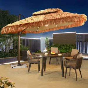Outdoor Thatched Straw Umbrella for Courtyard Garden Camping B&B Stalls, Large Commercial