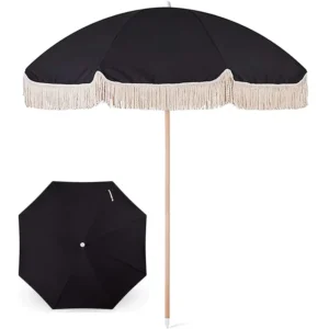Outdoor Triangular Braided Cut Tassel Waterproof Leisure Beach Parasol