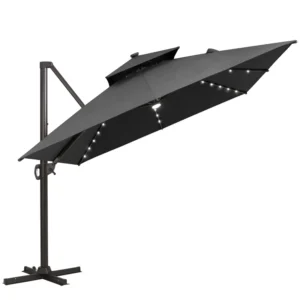 Outdoor Umbrella Huge Roma Umbrella with LED Lights
