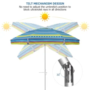 Outdoor Waterproof Custom Cabana Beach Sun Parasol Umbrella