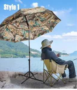 Outdoor Waterproof Fishing Umbrella with UV Protection and Half Shelter for Camping, Picnics, and Fishing