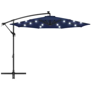 Outdoor Waterproof Patio Garden Umbrella with LED for Garden and Restaurant