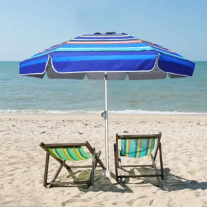 Outdoor Waterproof Sun Beach Parasol Stripe Large Beach Umbrella