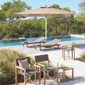 Outdoor Waterproof Sun Umbrella Parasol Beach Garden Patio Rainproof with Central Column for Hotels