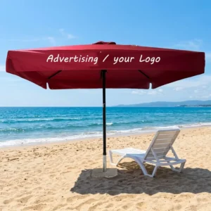 Outdoor Wedding Parasol Umbrella, Windproof UV Protection, Custom Logo, Villa and Restaurant Use