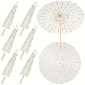 Outdoor White Paper Parasol for Wedding Photography Decoration