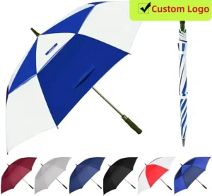 Oversize Double-Canopy Vented Windproof Waterproof Automatic-Open Golf Umbrella