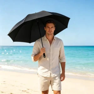 Oversized Golf Umbrella Straight Handle Automatic Open