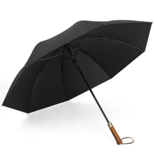 Oversized Straight Wood Handle Windproof Golf Umbrella