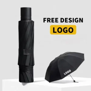 Oversized Three-Person Manual Folding Umbrella, Iron-Reinforced, 130 cm Diameter, Thickened Polyester