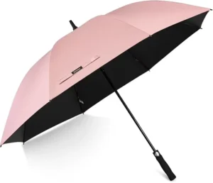 Oversized UV-Protective Windproof Automatic-Open Long-Handle Golf Umbrella, UPF 50+ Sun and Rain