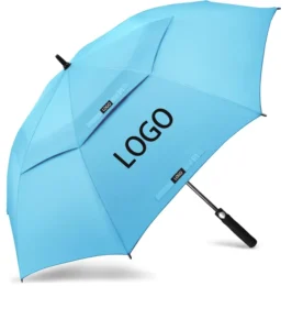 Oversized Waterproof Windproof Blue Double-Canopy Golf Umbrella