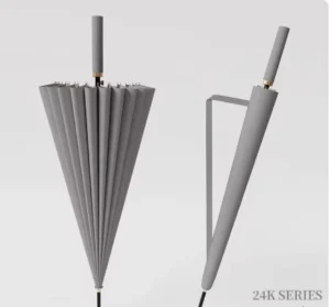 Oversized Windproof 24 Full Fiberglass Rib Auto Open Straight Golf Umbrella for Professional Sport Tournament