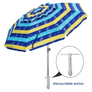 PA-Coated Custom-Printing Beach Umbrella with Fiberglass Ribs, TCCC-Audit