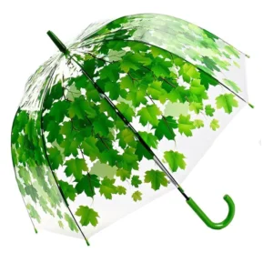 POE Clear Dome Umbrella Custom Transparent Auto Open Colorful Straight Umbrella