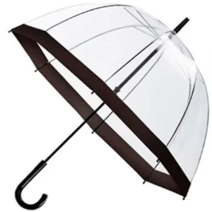 POE Clear Straight Umbrella, Transparent White