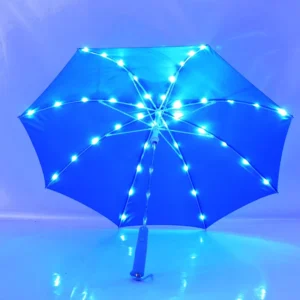POE LED Umbrella with Unique Transparent Shaft and Light High Quality Functional Product