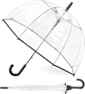 POE Straight Umbrella with Dome Canopy, Alloy Handle, and Fiberglass Ribs