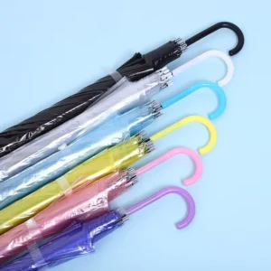 PVC Clear Transparent Rain Umbrella Dome Bubble Rain Sun Shade Wedding Umbrella Long Handle Straight Stick Umbrella W24-126