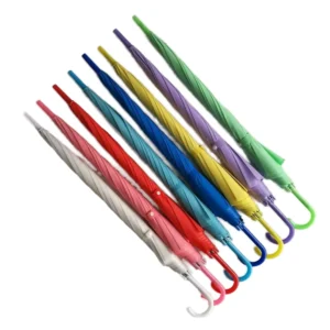 PVC Plastic Advertising Gift Parasol European Style Semi-Automatic Foldable Straight Umbrella for Weddings