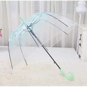 PVC Sakura Transparent Dome Umbrella Custom Printing