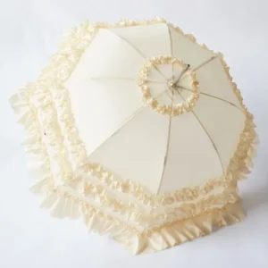 Pagoda Patio Umbrella, Automatic Open, Chinese Paper Lace Decoration