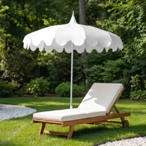 Pagoda UV 50+ Foldable Waterproof Polyester Aluminum Patio Umbrella for Pool Beach Garden and Park