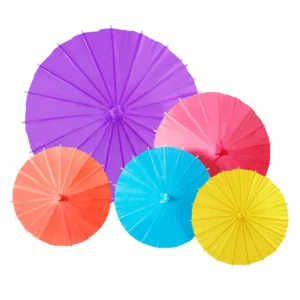 Paper Umbrella Parasol Colorful DIY Mini Paper Umbrellas Polyester Giveaways Small Kids School Gifts Custom 60cm 40cm 30cm 20cm