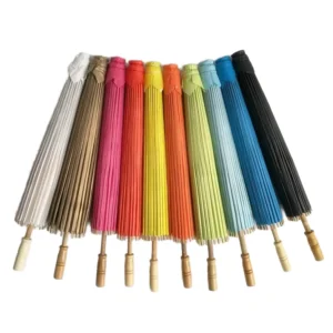 Paper Wedding Straight Umbrella Parasol Handmade Craft Chinese Folding Manual for Adults