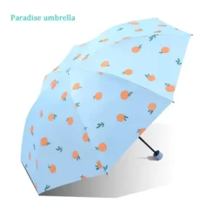Paradise Umbrella High Quality 21 “Cute Design Cute Fruit Print 8K 3 Folding Mini Umbrella