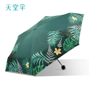 Paradise Umbrellas Parasol Gift Personal 5 Fold Banana Tree Small Portable Mini Umbrella Pocket