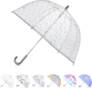 Paraguas Lluvia Personal, 8-Panel Transparent POE Eco-Friendly Straight Umbrella
