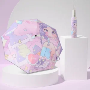 Parasol Automatic Children Kids Umbrella Uv Protective Promotional 3 Fold Umbrellas for Rain Customized Umbrella With logo
