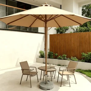 Parasols Outdoor Center Pillar Sun Shade Umbrella Heavy Duty Customizable for Beach Garden Hotel Use