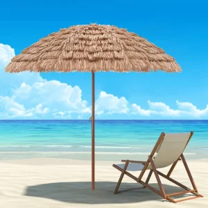 Patio Garden Straw Umbrella Outdoor Folding Beach Courtyard Umbrella