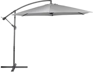Patio Garden Umbrella Steel Pole 3m Height 180g Waterproof Polyester Banana Parasol