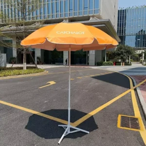 Patio Outdoor Beach Umbrella with Sunshade, Windproof Portable Camping Umbrella, Custom Logo, Adjustable