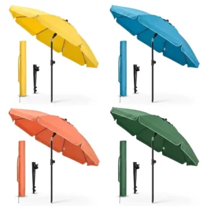 Patio Outdoor Umbrella Multi-color Customized Holiday Compact Beach Umbrella