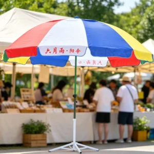 Patio Parasol 140cm 150cm Radius, Thickened Ribs, Heavy Duty Outdoor Market Stall Sun Umbrella